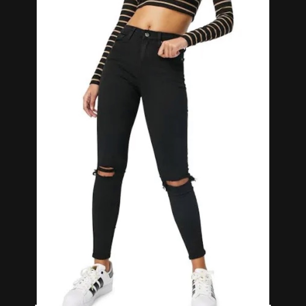 Topshop | Slit Knee Jamie Jeans